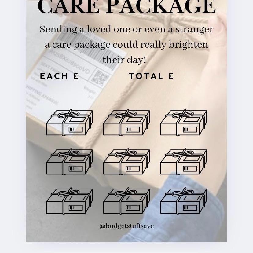 Send a Care Package, Cash Stuffing, Budget Binder Trackers, Save Money, Cash Envelopes, Budgeting, Money Saver, Presents, Gifts