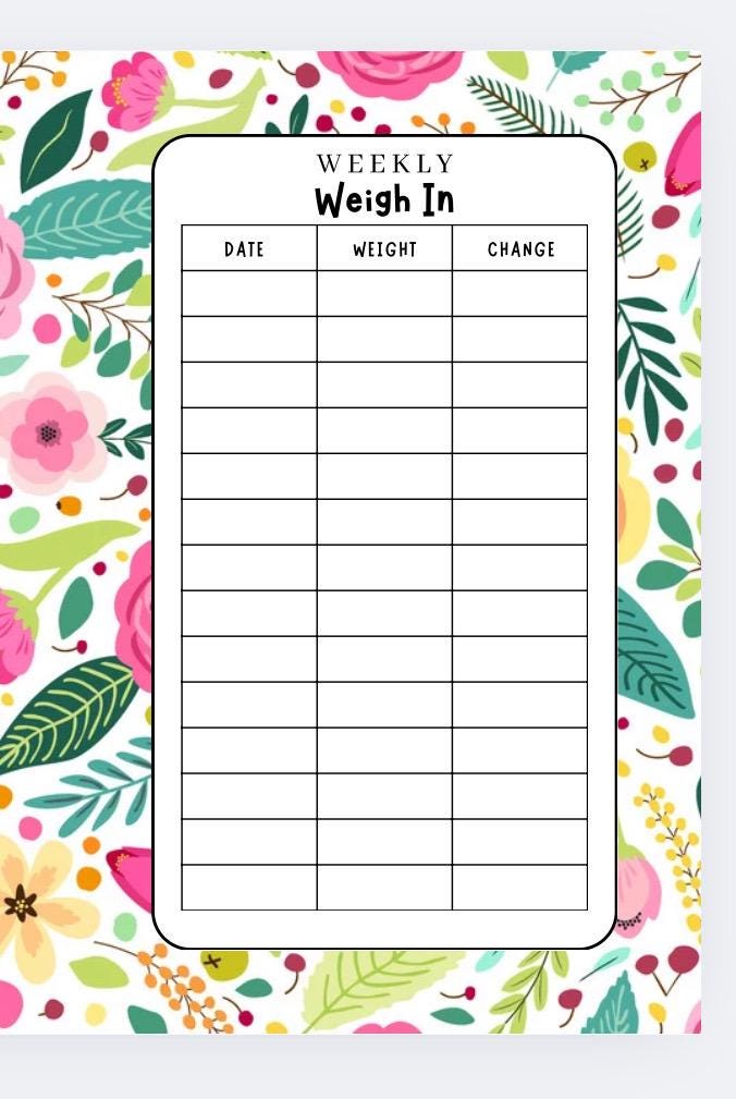 Weekly Weight loss A6 Dashboard, Cash Stuffing, Budgeting, Save Money, Budget, Monthly, Weekly, Savings, Reset
