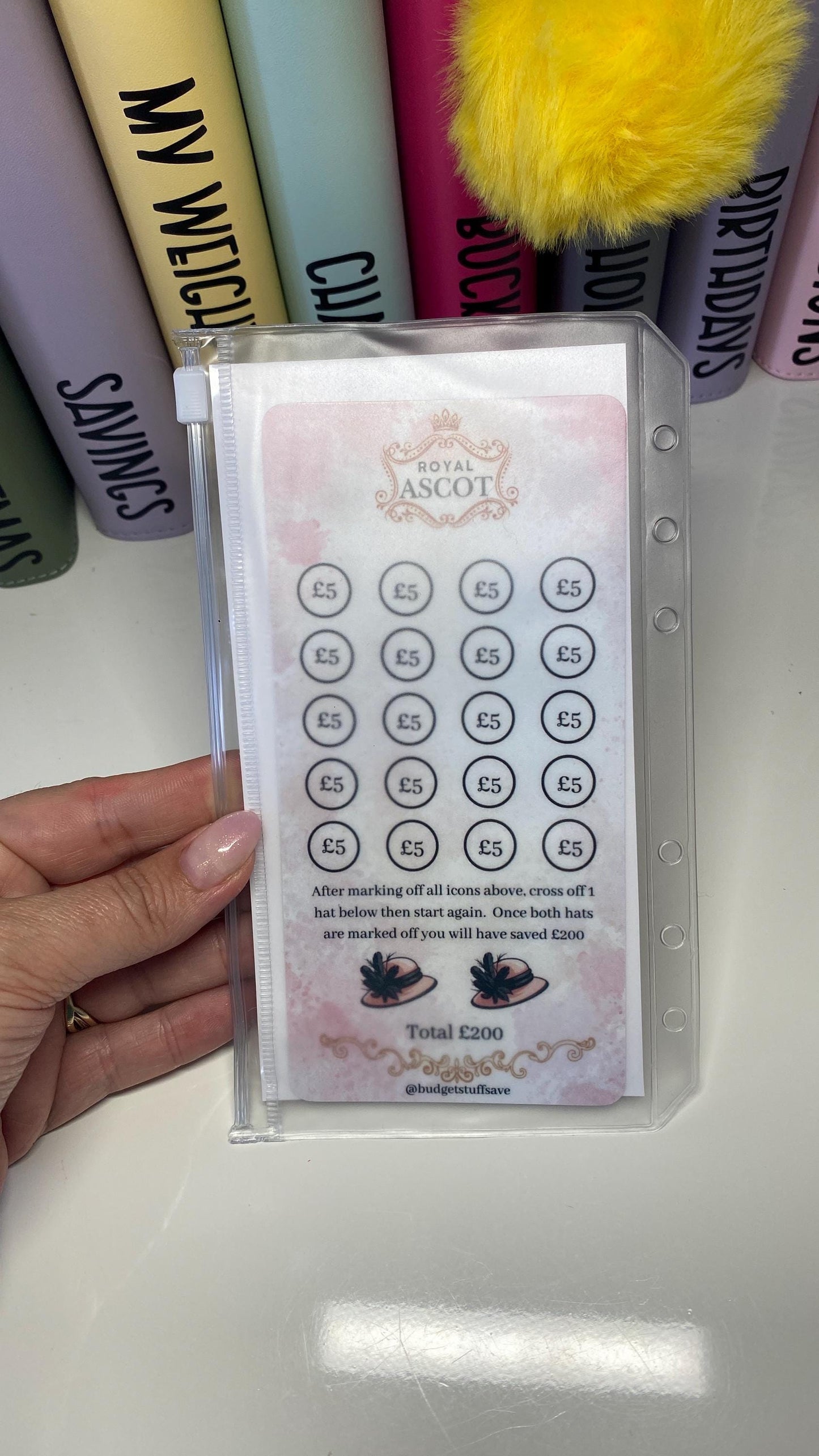 Royal Ascot Savings Tracker and wallet, cash Stuffing, Budgeting, A6 binder, Save money, Envelope method, Budget, Challenge