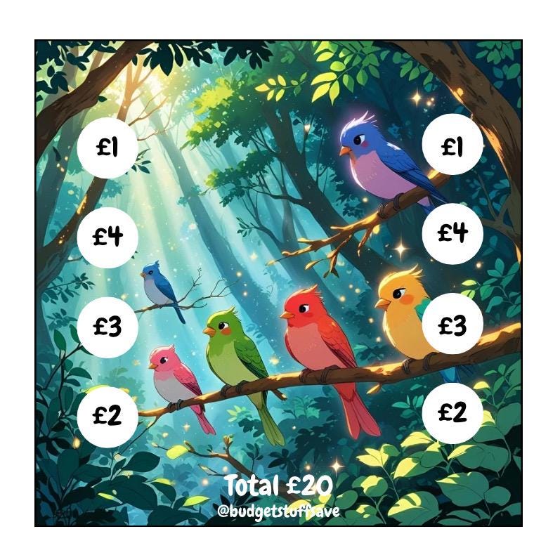 Forest Animals Mini Trackers, Cash Stuffing, Budgeting, Budget Binder, Tracker, Save, Money, Challenge
