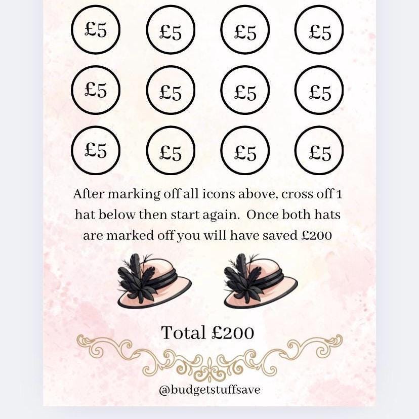 Royal Ascot Savings Tracker and wallet, cash Stuffing, Budgeting, A6 binder, Save money, Envelope method, Budget, Challenge