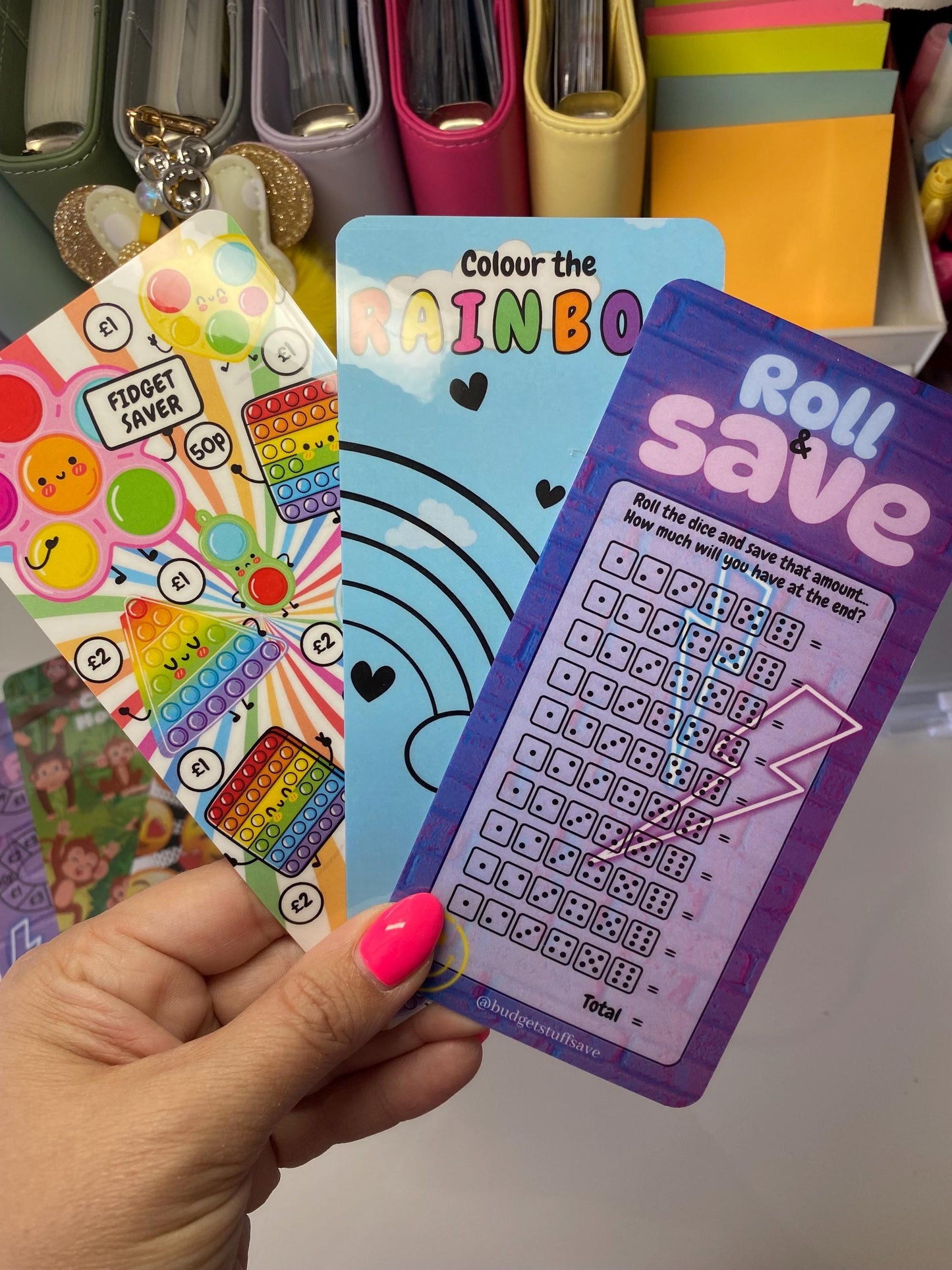 Kids Savings Tracker Bundle, 8 full size Trackers, Cash Stuffing, Budget Binder