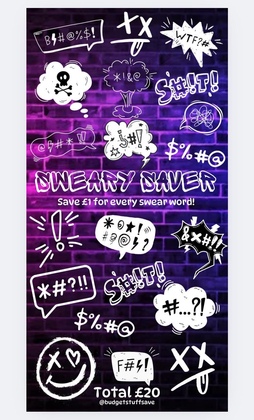 Sweary Saver, Cash Stuffing, Budget Binder Trackers, Save Money, Cash Envelopes, Budgeting, Money Saver, Presents, Gifts