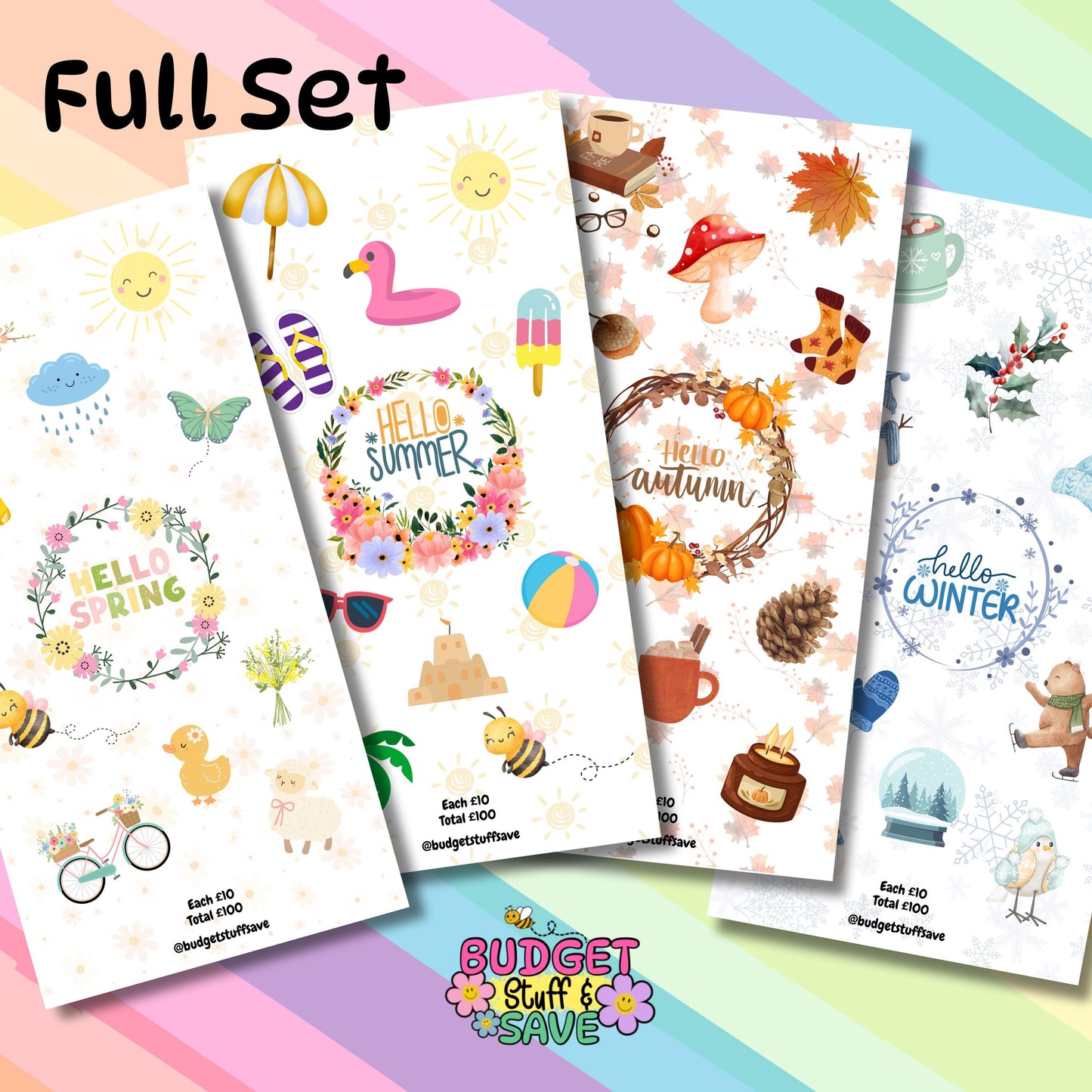 Hello Autumn Savings Tracker, Cash Stuffing, Budget Binder Trackers, Save Money, Cash Envelopes, Budgeting, Money Saver, Presents, Gifts