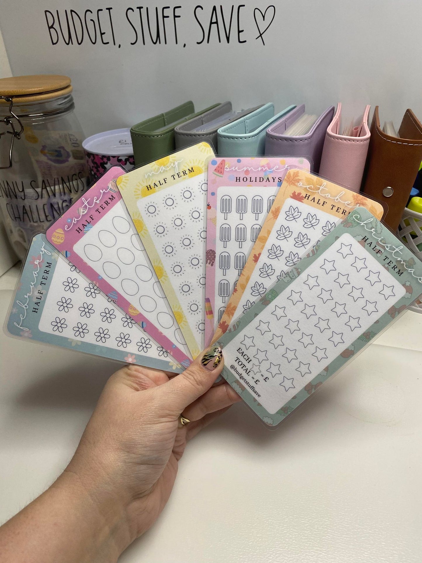 School Holidays Bundle (6 Trackers/6Vellum Wallets) February, Easter, May, Summer, October, Christmas