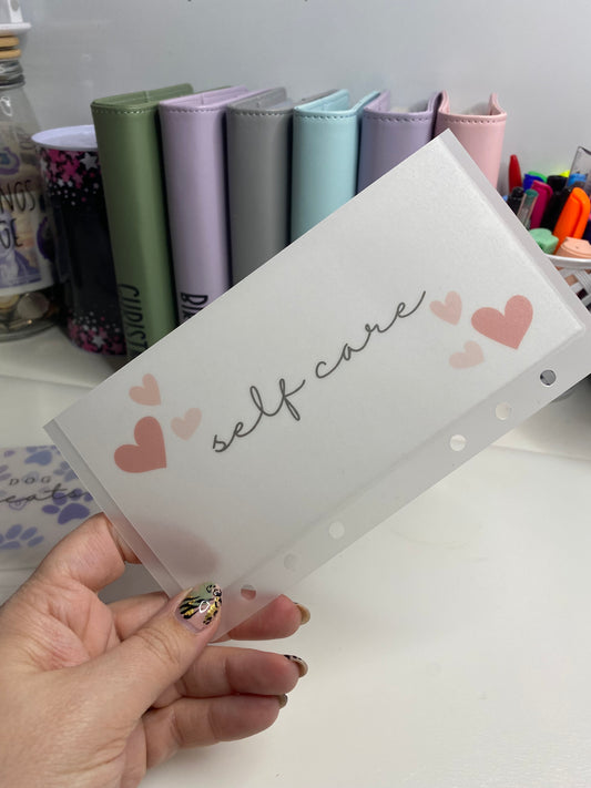 Self Care Vellum Wallet, Cash Stuffing