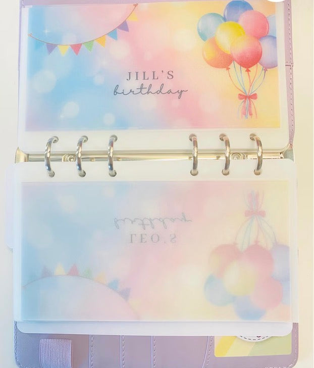 Birthday Vellum and Tracker