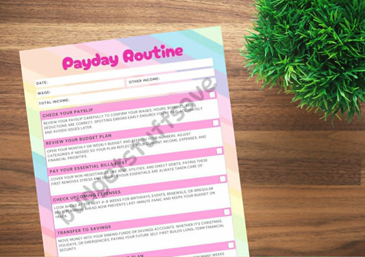 Payday Routine Planner (Digital Download)