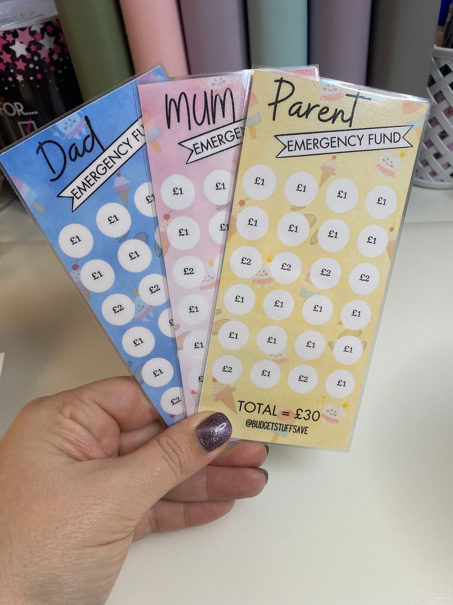 Mum/Dad/Parent Emergency Tracker, cash stuffing