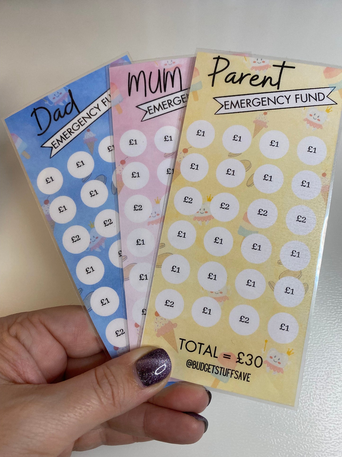 Mum/Dad/Parent Emergency Tracker, cash stuffing