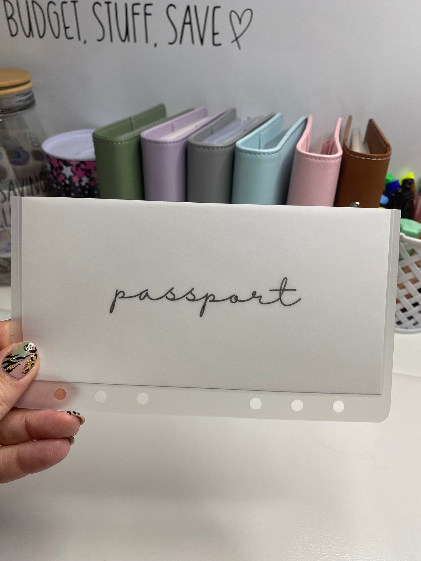 A6 Personalised Vellum Wallets for Cash Stuffing, Budgeting, Wallets, Save, Cash, Organise
