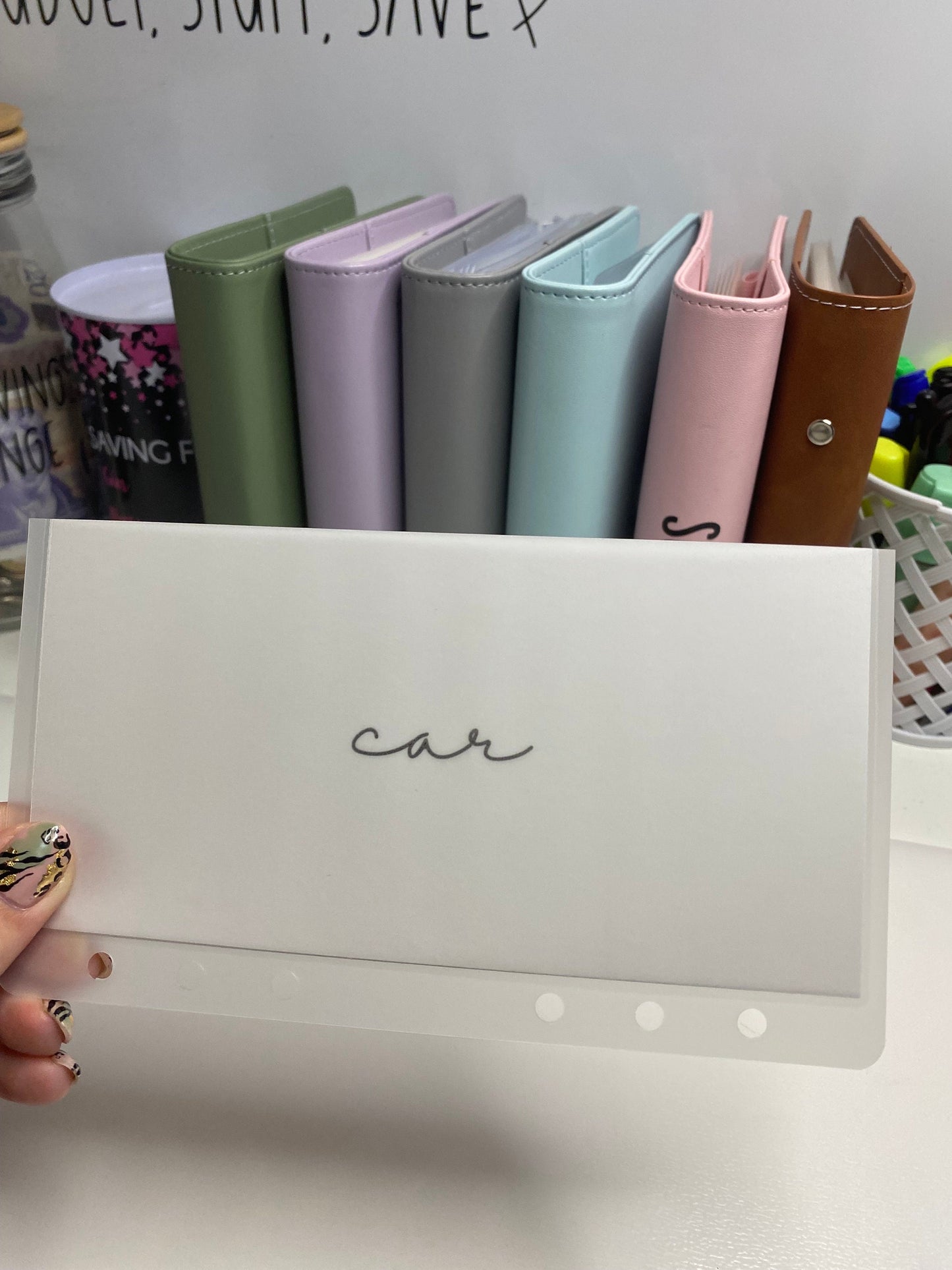 A6 Personalised Vellum Wallets for Cash Stuffing, Budgeting, Wallets, Save, Cash, Organise