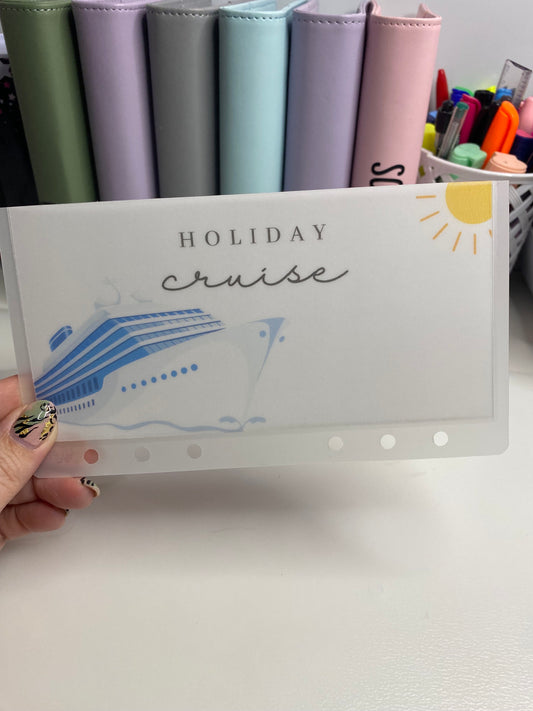 Cruise Vellum Wallet, Cash Stuffing, Holiday