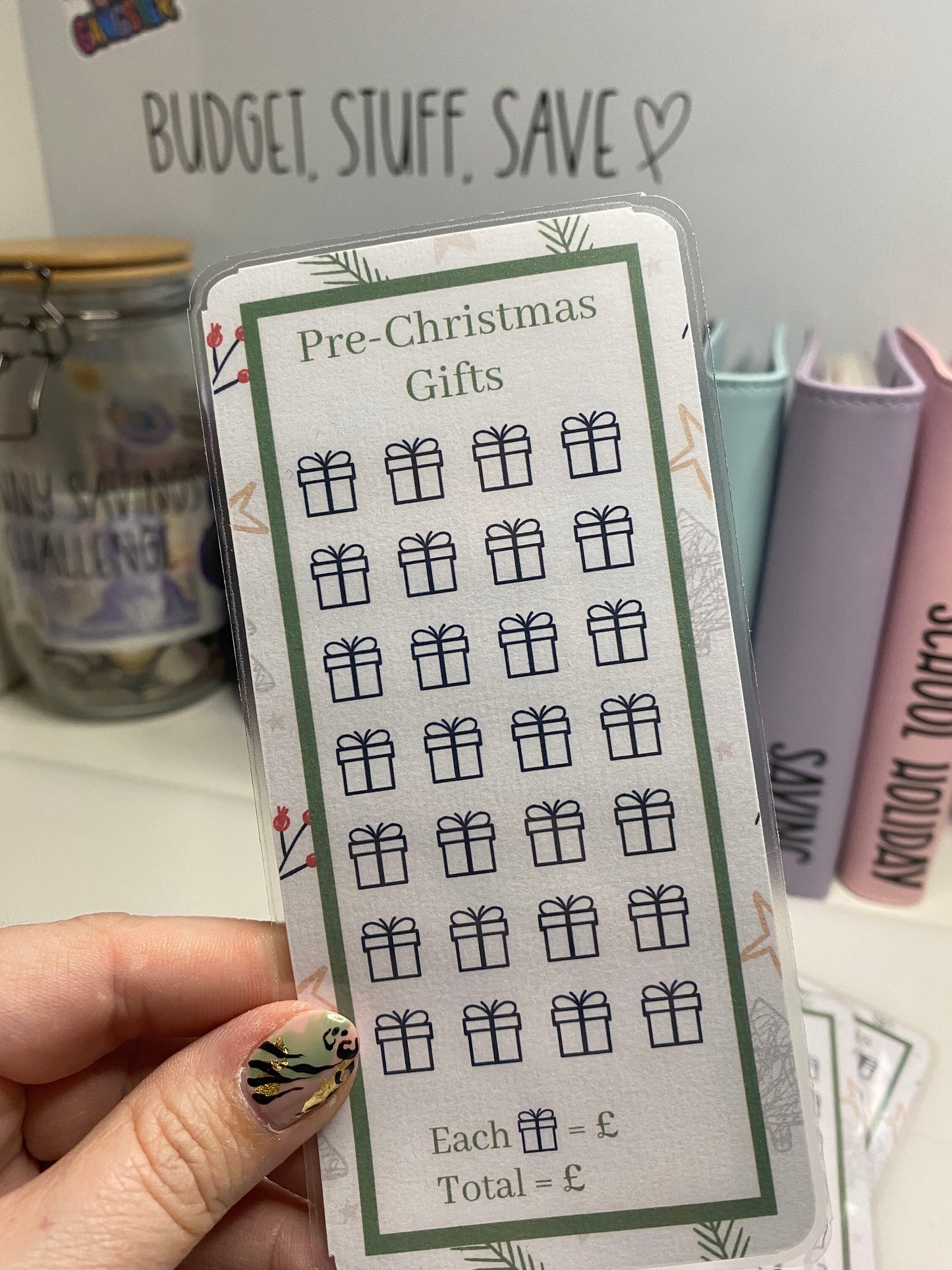 Pre-Christmas Gifts Savings Tracker, Cash Stuffing, Budgeting