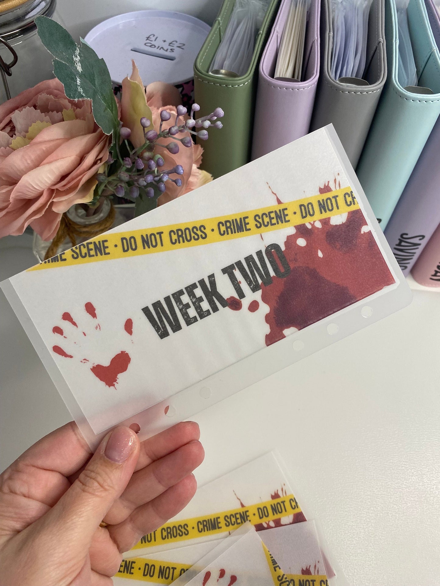 week 1-5 CRIME SCENE themed Vellum Wallets