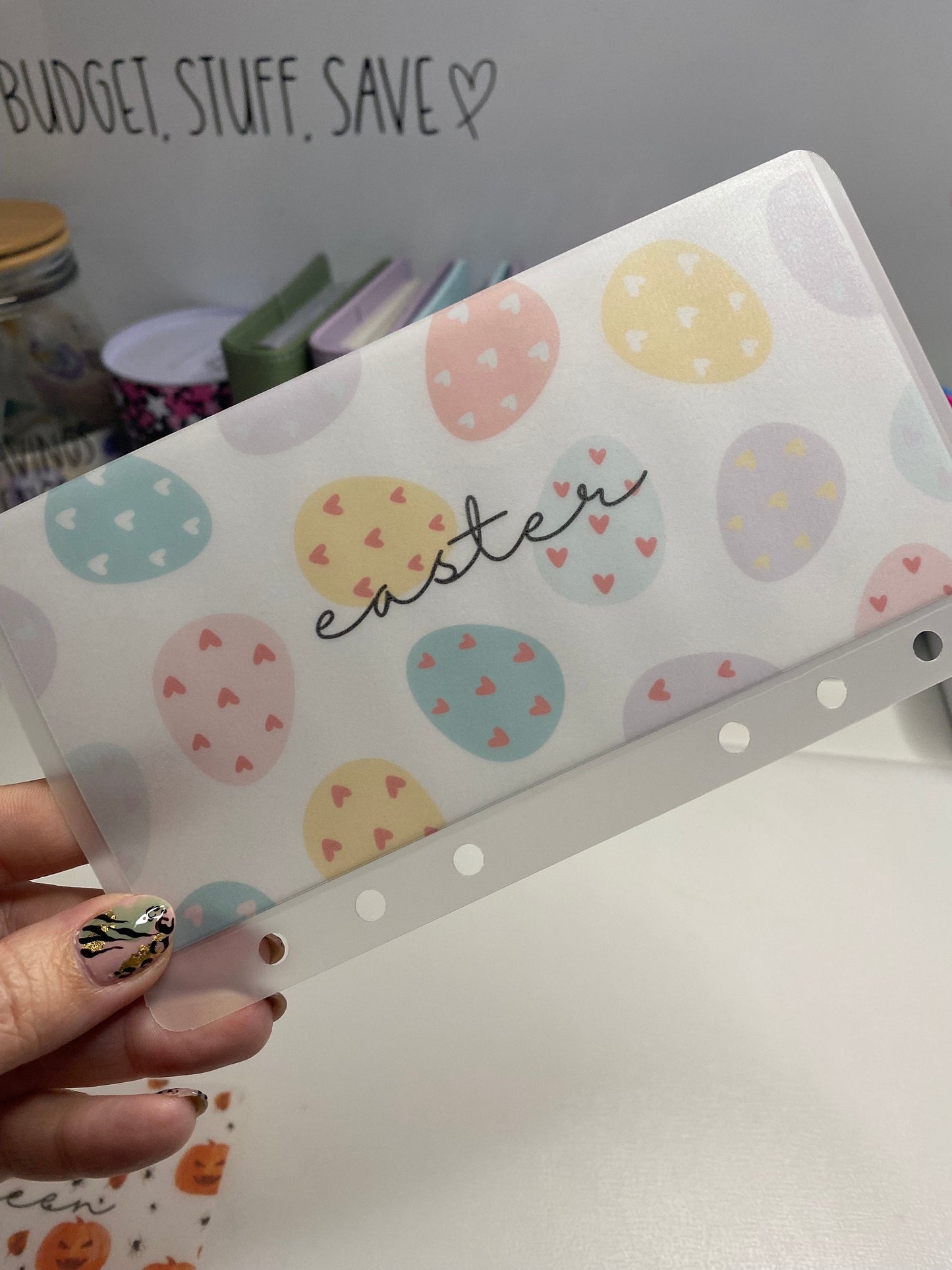 Easter Vellum Wallet, Cash Stuffing