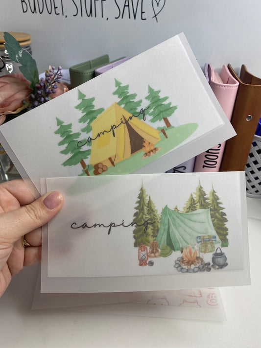 Camping Vellum Wallet, Cash Stuffing