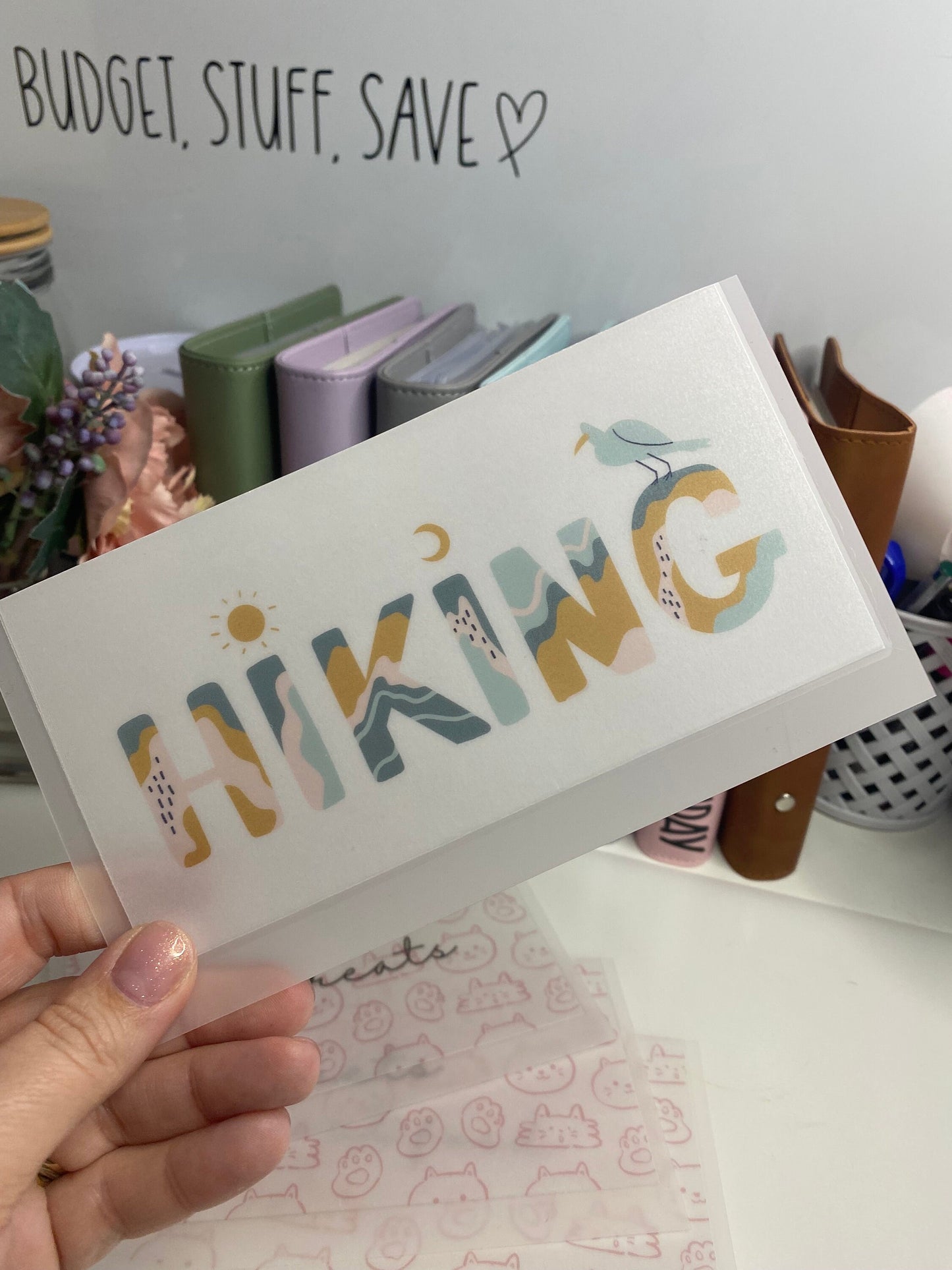 Hiking A6 VELLUM Wallet and tracker, Cash Stuffing