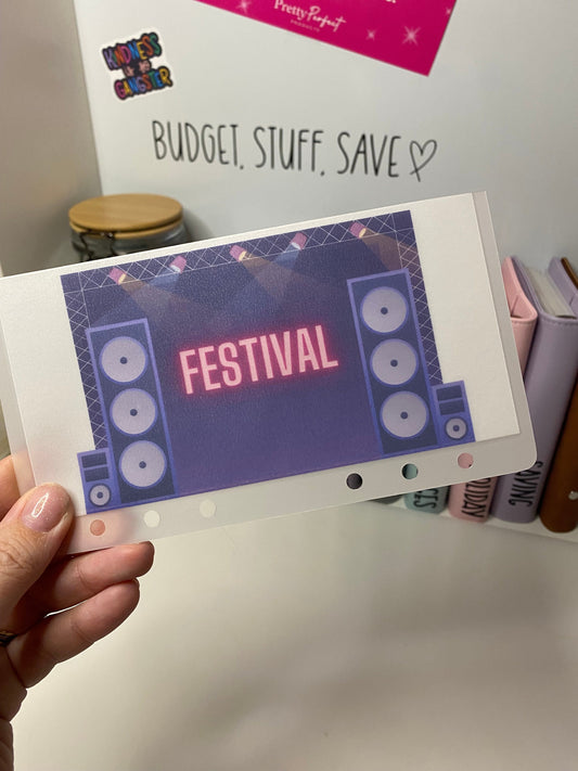 Festival A6 VELLUM Wallet, Concert, Cash Stuffing
