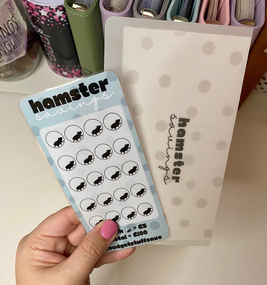 Pet Hamster Tracker and Vellum Wallet, Cash Stuffing