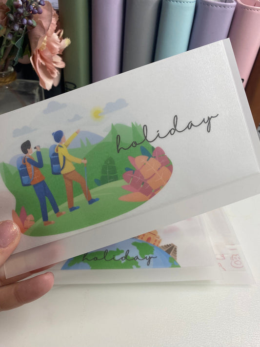 Holiday Vellum Wallet, Cash Stuffing, Budgeting