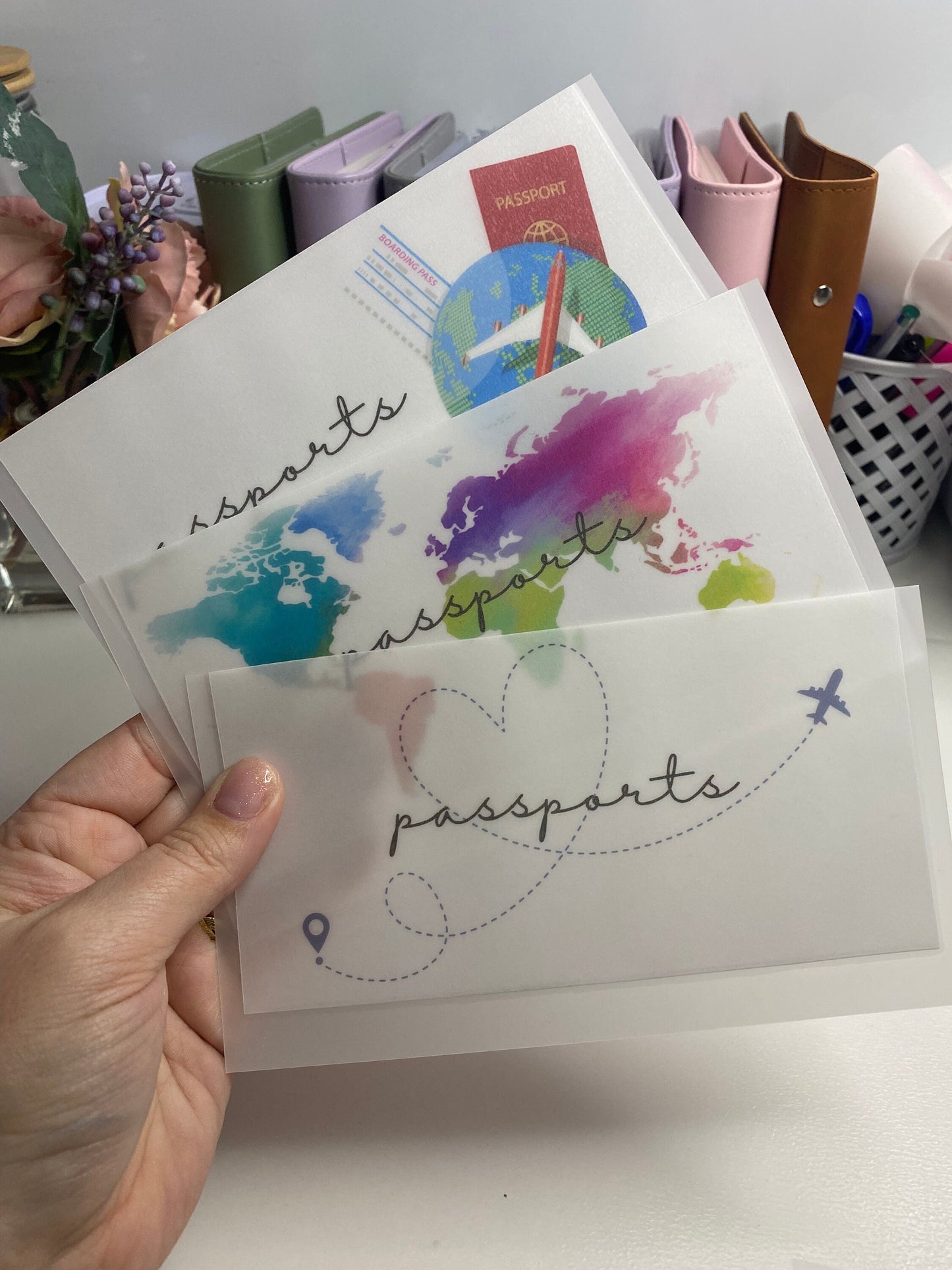 Passports A6 VELLUM Wallet, Cash Stuffing