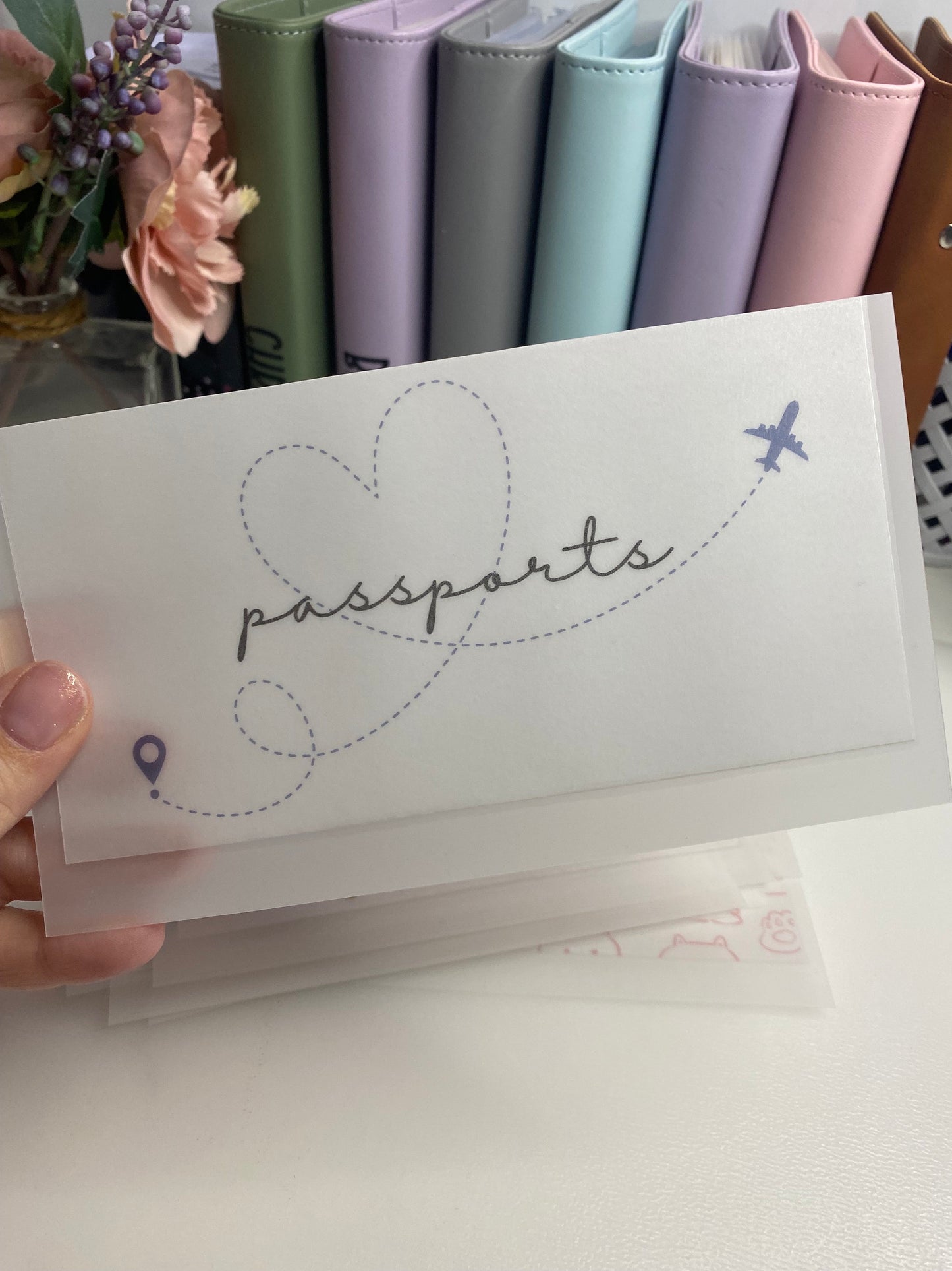 Passports A6 VELLUM Wallet, Cash Stuffing