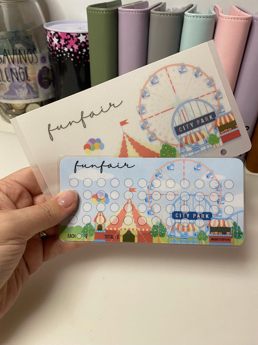 Funfair Vellum Wallet and tracker, Cash Stuffing, Budgeting