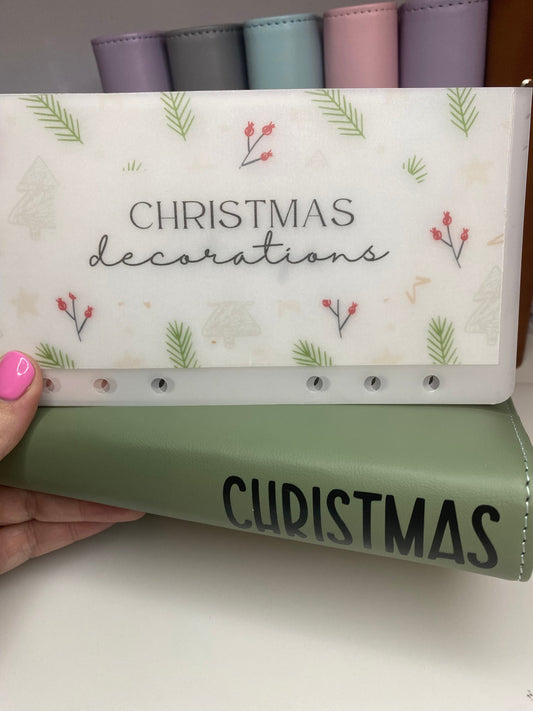 Christmas Vellum Wallets, Personalised,  Green Design