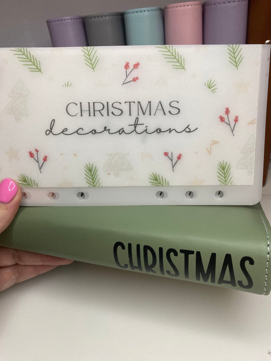 Christmas BUNDLE OF 7 Vellum Wallets,  Green Design