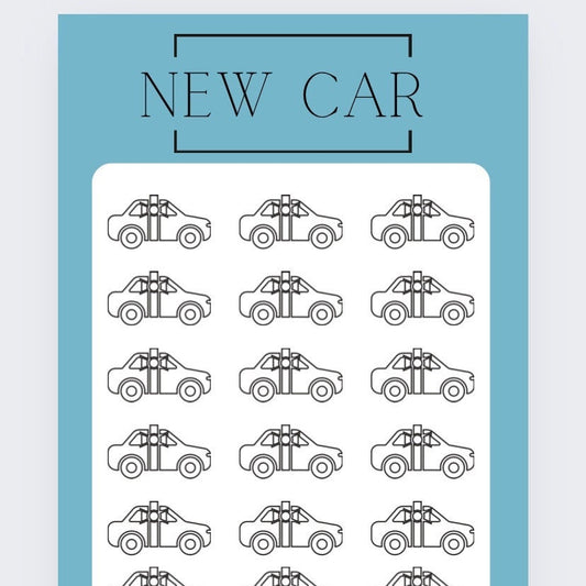 Blue NEW CAR savings tracker, budgeting, Cash stuffing