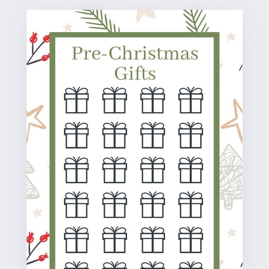 Pre-Christmas Gifts Savings Tracker, Cash Stuffing, Budgeting