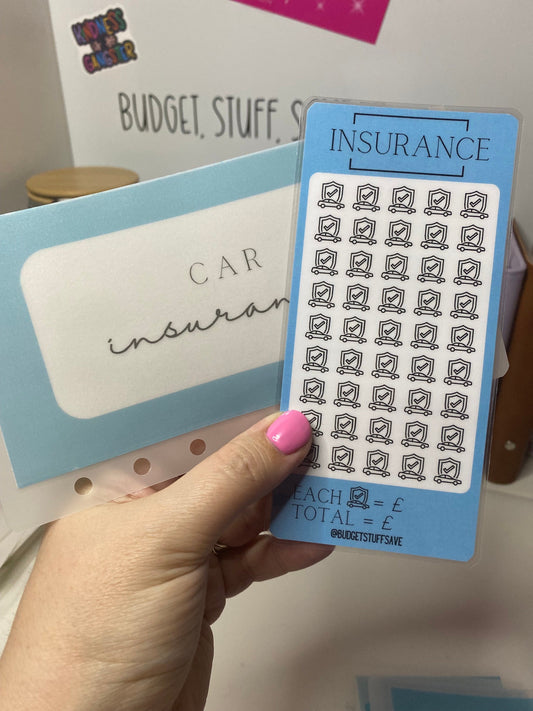 Car Insurance Tracker and wallet, Cash Stuffing, Budget Binder Trackers, Save Money, Cash Envelopes, Budgeting, Money Savings Challenges