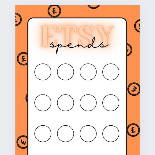 Etsy Spends Savings Tracker, cash Stuffing, Budgeting, A6 binder, Save money,  Envelope method, Budget, Challenge