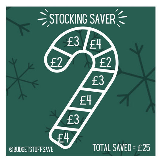 Christmas Stocking Saver Mini Tracker, Cash Stuffing, Budgeting Tool, Financial planning