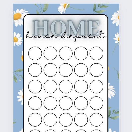 House Deposit Savings Tracker, cash Stuffing, Budgeting