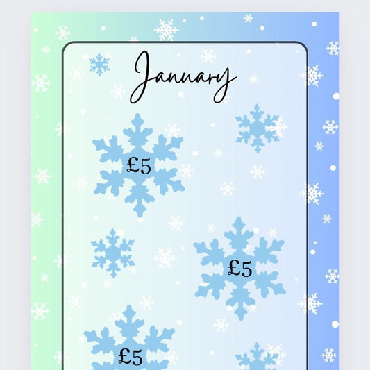 Monthly Savings Trackers, Set of 12, Jan-Dec, cash Stuffing, Budgeting, A6 binder, Save money,  Envelope method, Budget, Challenge