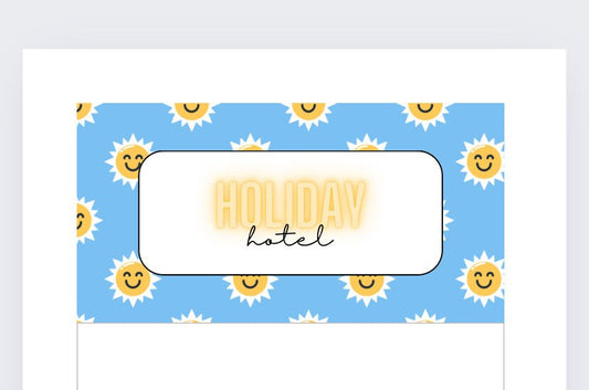 Holiday trackers and Vellum Wallets, Personalised,  Sunshine Design