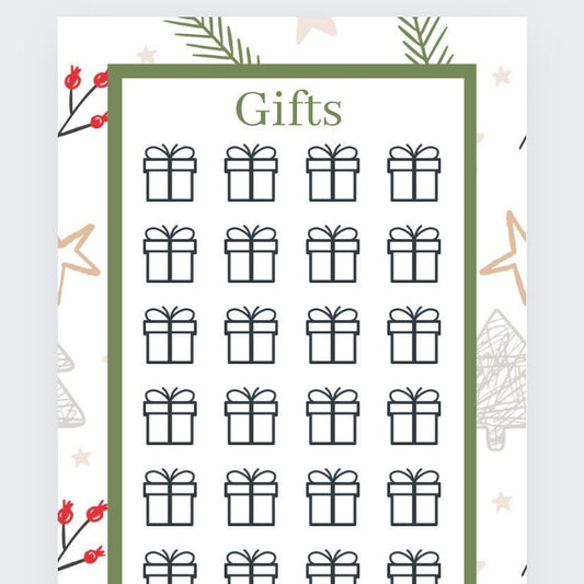 Christmas Gifts Savings Tracker, Cash Stuffing, Budgeting, presents