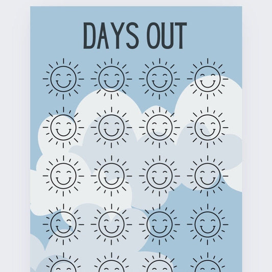 Blue Clouds days out Savings Tracker, cash Stuffing, Budgeting, A6 binder, Save money,  Envelope method, Budget, Challenge