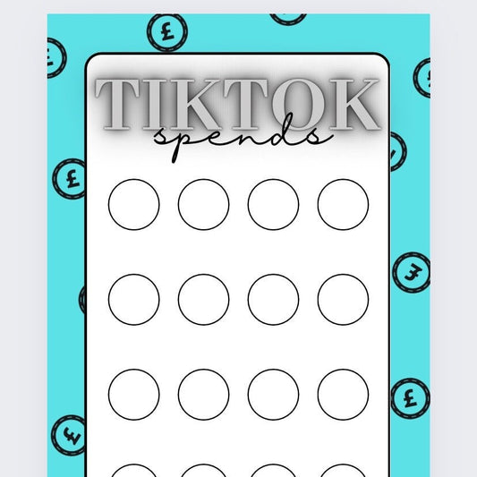 TikTok Spends Savings Tracker, cash Stuffing, Budgeting, A6 binder, Save money,  Envelope method, Budget, Challenge
