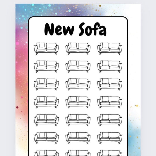New Sofa Savings Tracker, cash Stuffing, Budgeting, A6 binder, Save money,  Envelope method, Budget, Challenge