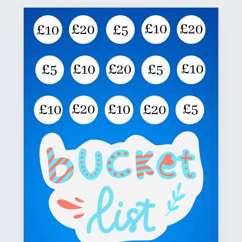 Bucket List Savings Tracker, Cash Stuffing, Budgeting