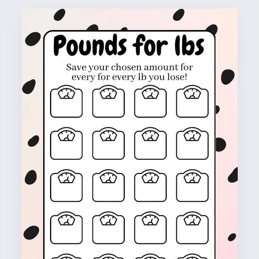 Pounds for lbs Savings Tracker, cash Stuffing, Budgeting, A6 binder, Save money,  Envelope method, Budget, Challenge, Weight Loss