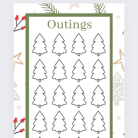 Christmas Outings Savings Tracker, Cash Stuffing, Budgeting, Days Out, Market, Fayre, Santa