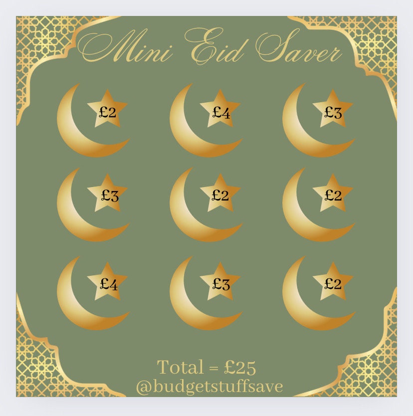 Eid Saver Mini Tracker, Cash Stuffing, Budgeting Tool, Financial planning