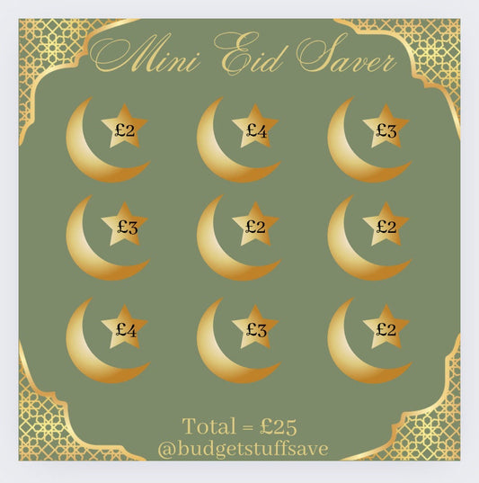 Eid Saver Mini Tracker, Cash Stuffing, Budgeting Tool, Financial planning