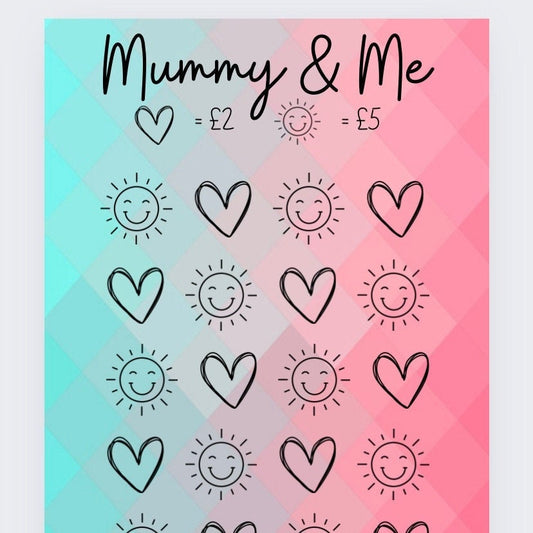 Mummy and me Savings Tracker and wallet, cash Stuffing, Budgeting, A6 binder, Save money,  Envelope method, Budget, Challenge