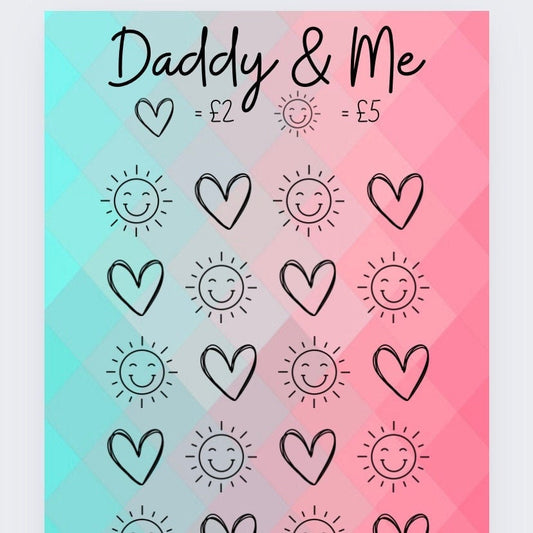 Daddy and me Savings Tracker and wallet, cash Stuffing, Budgeting, A6 binder, Save money,  Envelope method, Budget, Challenge