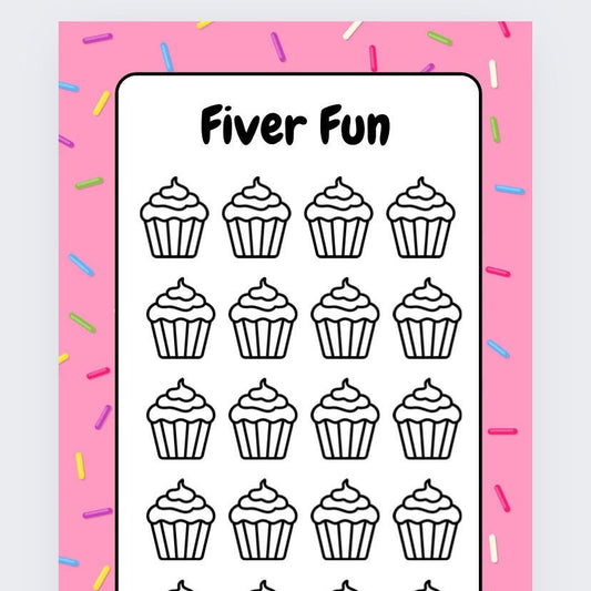 Cupcake Fiver Fun Savings Tracker, cash Stuffing, Budgeting, A6 binder, Save money,  Envelope method, Budget, Challenge